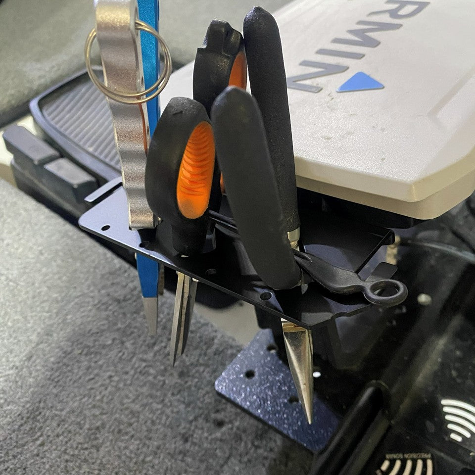 Garmin echomap or Lowrance HDS marine graph tournament fishing tool holder organizer accessory