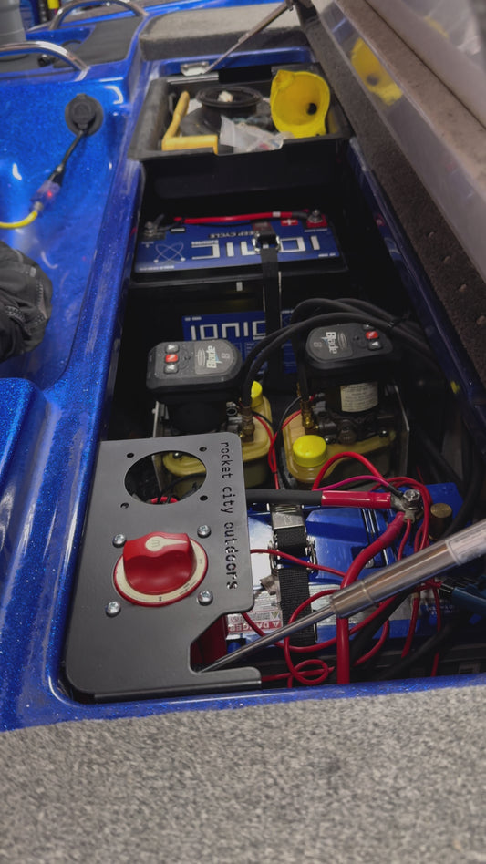 installation and function of a phoenix bass boat battery switch bracket