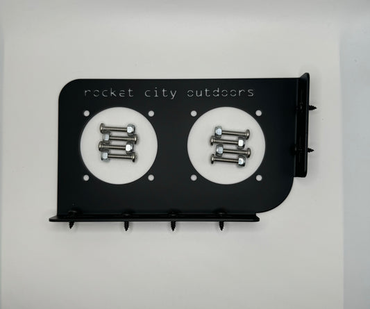 Caymas bass bass boat battery switch bracket mounting solution that fits CX18, CX19, CX20, CX21, XS20, and XS21 models.