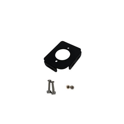 Black aluminum corner bracket for New Wire Marine 4701 breaker, fits Ranger/Triton/Nitro boats top view