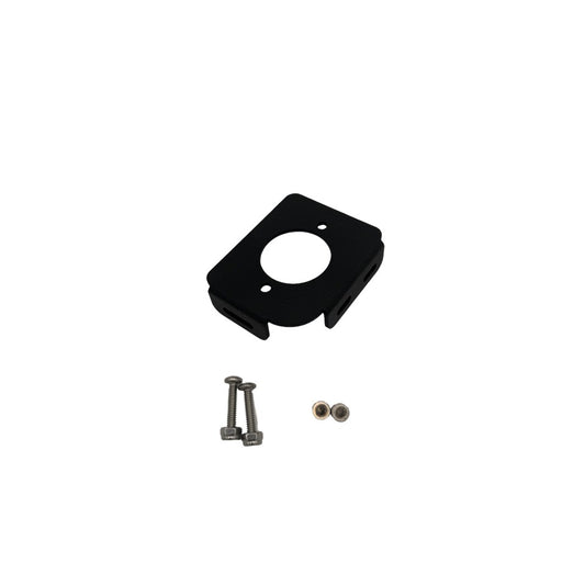 Black aluminum corner bracket for New Wire Marine 4701 breaker, fits Ranger/Triton/Nitro boats top view