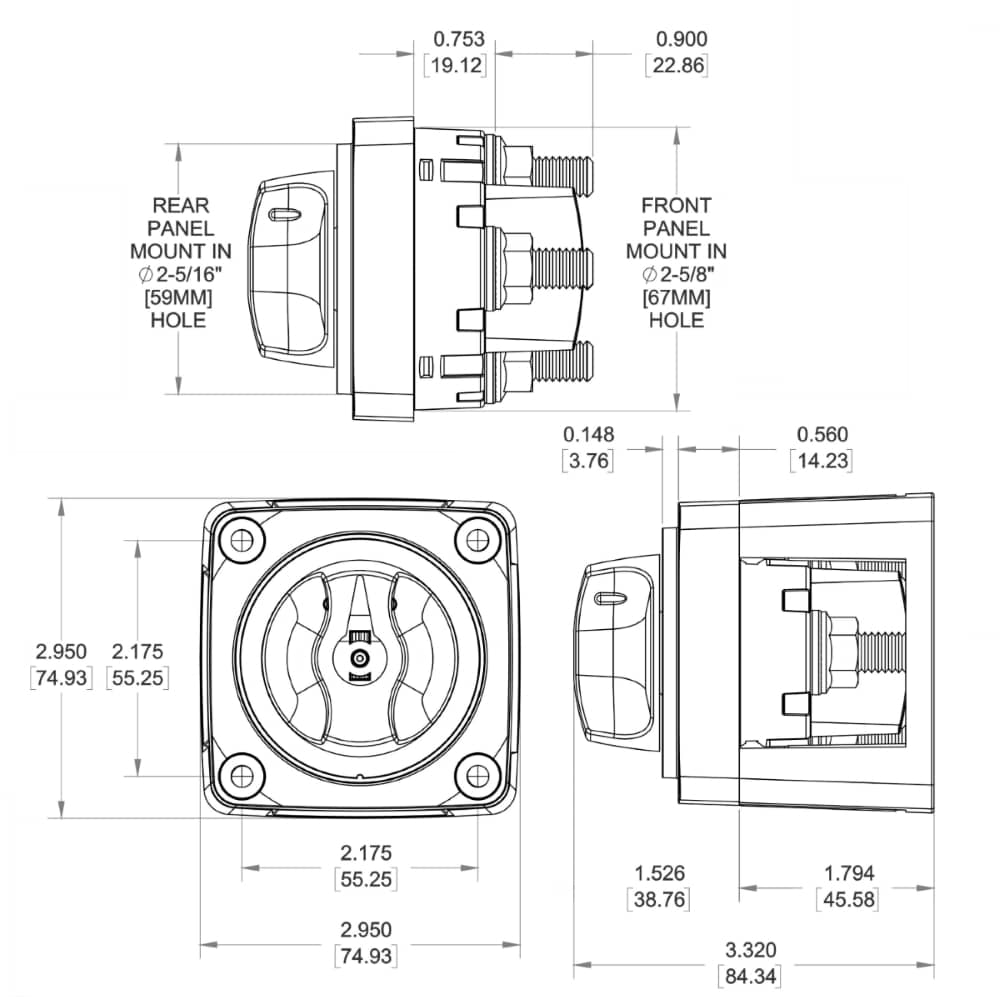 blue sea systems m series 6007 dimensions
