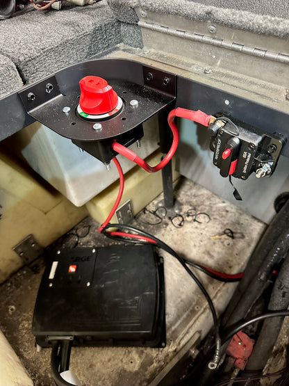 Corner main cranking battery cutoff disconnect kill switch bracket for skeeter zx fx iclass bass boats