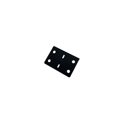 Blue Sea 285 Circuit Breaker Bracket, a flat matte black rectangular mounting plate with four round holes and two slots