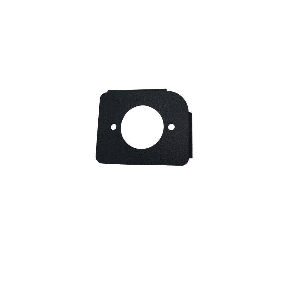 Egis 4701 Circuit Breaker Bracket, matte black metal mounting plate with a large center opening and two small holes