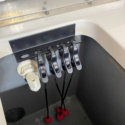 Universal No drill live well cull tag organizer rack for bass boats