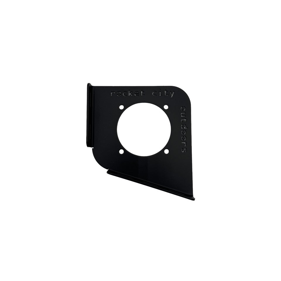 black metal Ranger Z Commanche R series trolling motor battery switch mounting bracket by rocket city outdoors