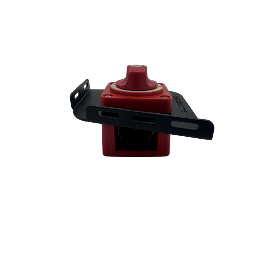 black metal Ranger Z Commanche R series trolling motor battery switch mounting bracket by rocket city outdoors