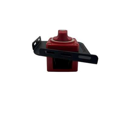 black metal Ranger Z Commanche R series trolling motor battery switch mounting bracket by rocket city outdoors