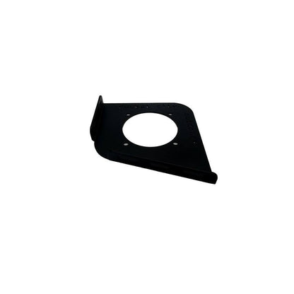 Ranger Trolling Motor Battery Switch bracket in matte black aluminum with a raised mounting flange and circular opening