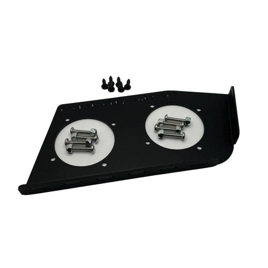 Ranger Z520R Z521R Double Battery Switch bracket in matte black aluminum with two switch mounting positions and hardware
