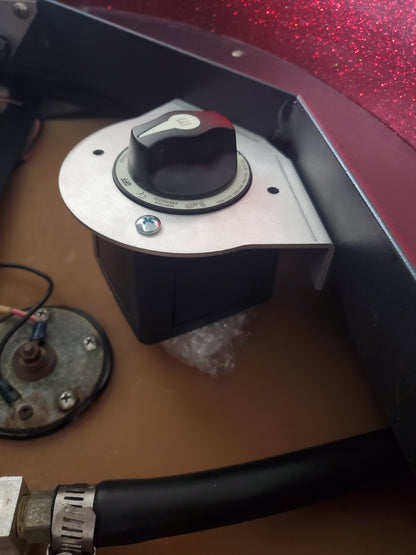 battery disconnect switch bracket made for early 2000's skeeter zx bass boat with a 140 degree corner in the bilge or battery compartment 