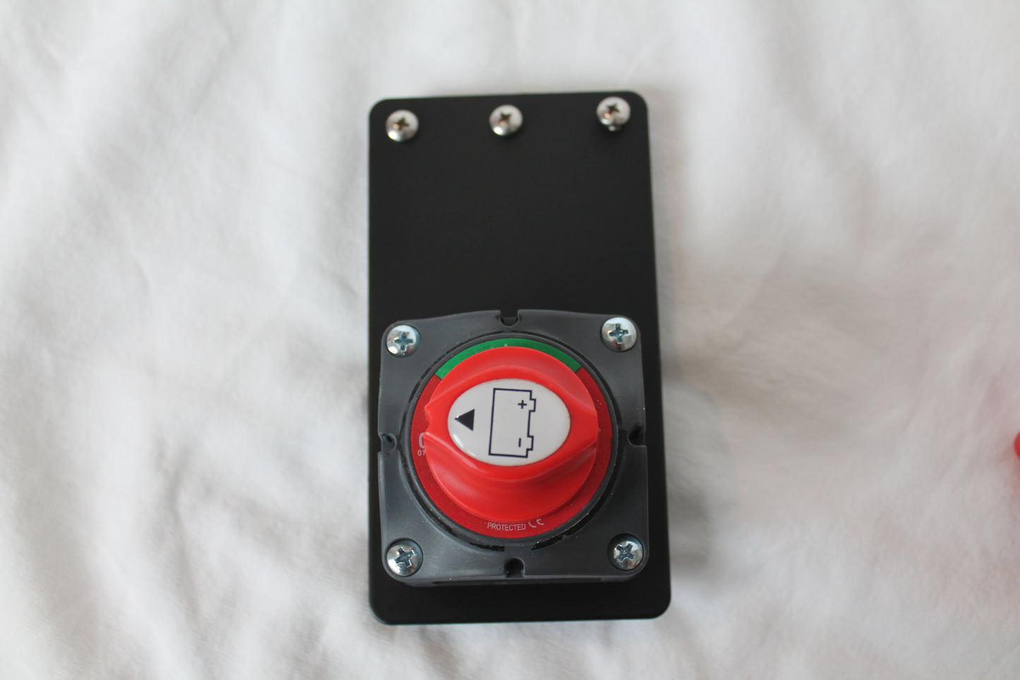 black powder coated aluminum universal generic battery switch bracket for bass boats like hennessey outdoor electronics the juice