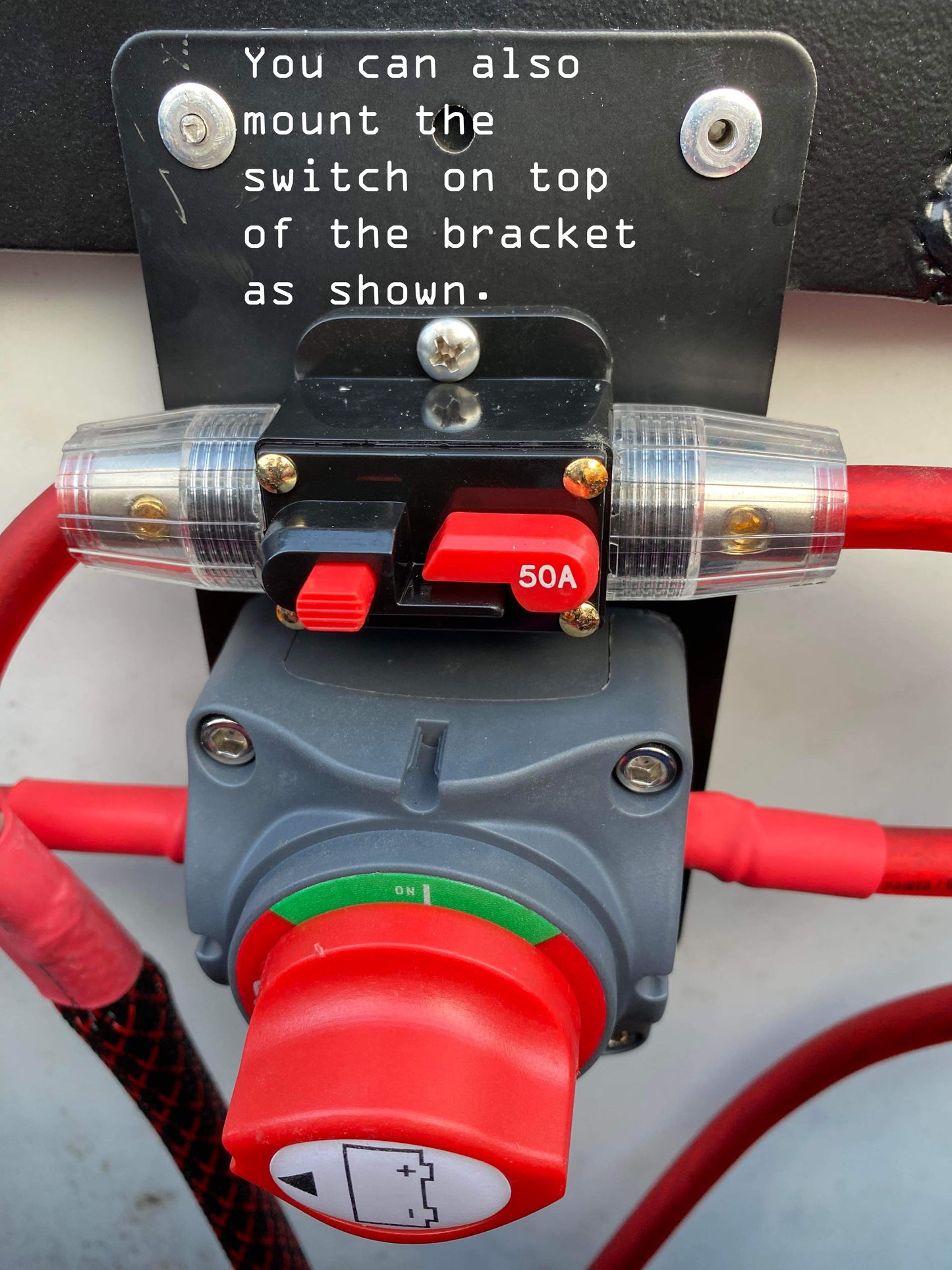 the juice universal battery switch mounting bracket with hennessee outdoor electronics harness