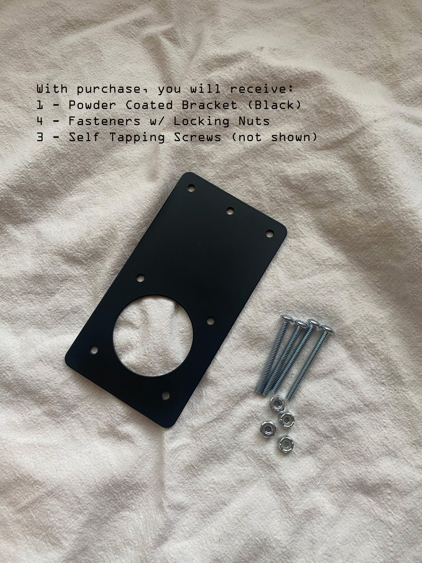 universal battery switch mounting bracket with mounting hardware