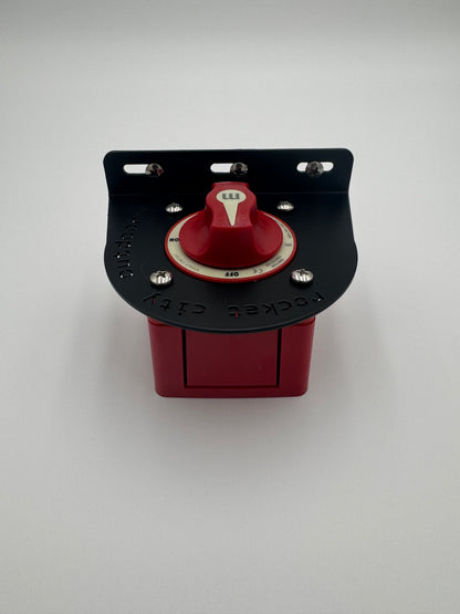 black powder coated aluminum non-corner mount universal generic battery switch bracket for Ranger nitro triton Phoenix caymas avid skeeter bass boats 